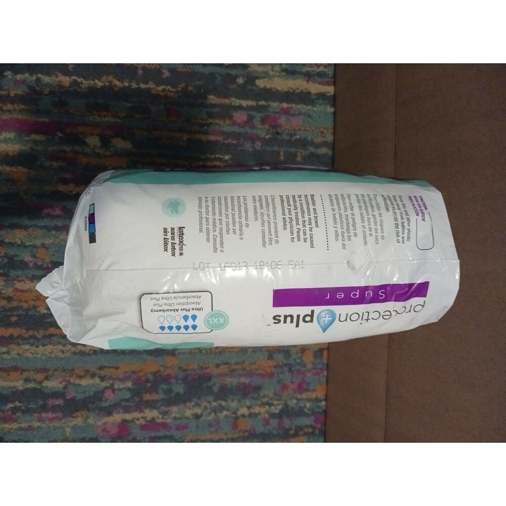 Medline Protection Plus Super Protective Underwear XXL Unisex 12 Adult Diapers - Picture 2 of 2